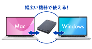 Windows／Mac両対応！USB-C®ケーブルも添付