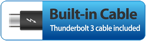 Icon for built-in Thunderbolt 3 cable