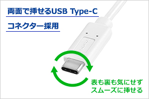 USB Type-Cコネクター採用