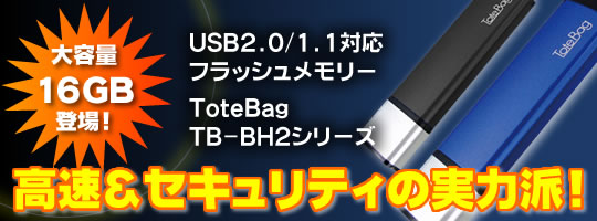 ToteBagTB-BH2�V���[�Y�ɑ�e��16GB�o��I