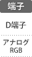 搭載端子：D端子／アナログRGB