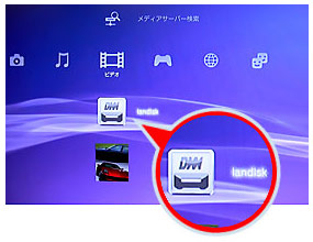 もちろんPLAYSTATION®3(ファームウェアバージョン1.80以降)のDLNA機能でも再生可能