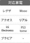 対応家電：レグザ／アクオス／ブラビア／PS3／torne