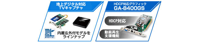 HDCP対応グラフィックボードと地デジ対応TVキャプチャでパソコンで地デジ視聴・録画