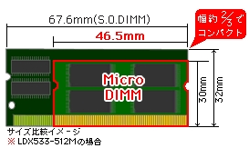 メモリーバンド幅4.2GB/秒のPC2-4200対応モジュール
