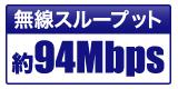 無線スループット約94Mbps