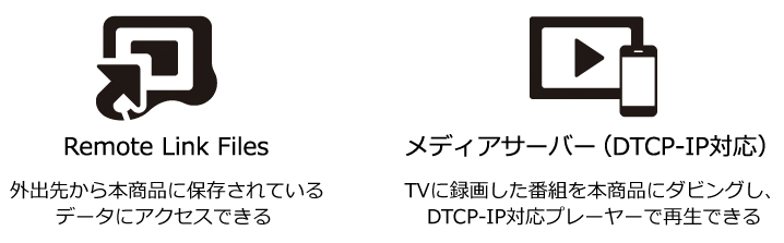 Remote Link Filesとメディアサーバー（DTCP-IP対応）