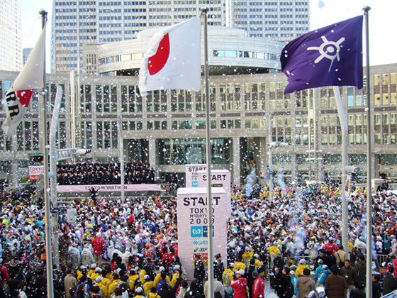 東京マラソン風景