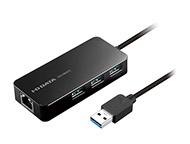 ギガビットLANアダプター搭載　USB 3.1 Gen 1（USB 3.0）ハブUS3-HB3ETG