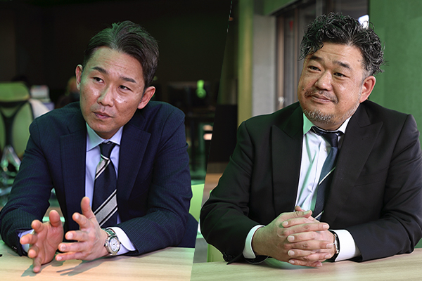 左：eスポーツ高等学院 入学相談室マネージャー　石原綾 様、右：株式会社ディー・エヌ・ケー 取締役　西部聡 様