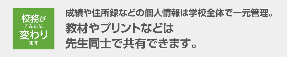 授業がこんなに変わります 