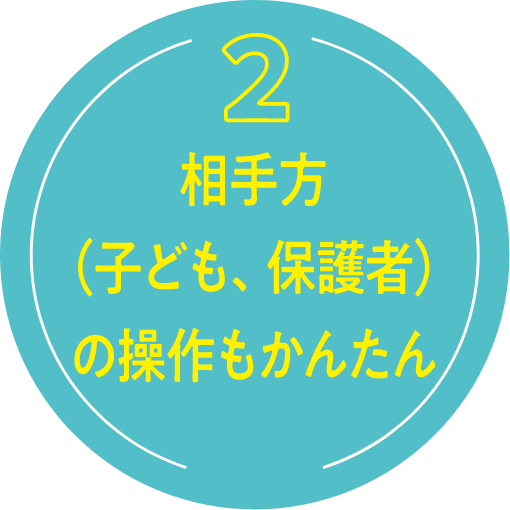 相手方（子ども、保護者）の操作も簡単