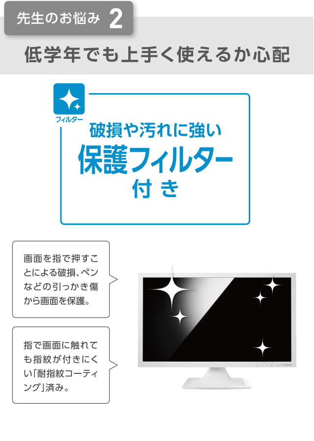 先生のお悩み2 低学年でも上手く使えるか心配