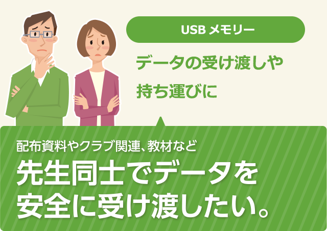 USBメモリー　データの受け渡しや持ち運びに