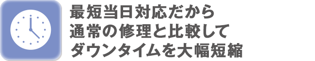 ダウンタイム短縮