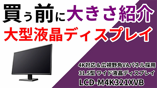 買う前に大きさ紹介　LCD-M4K321XVB
