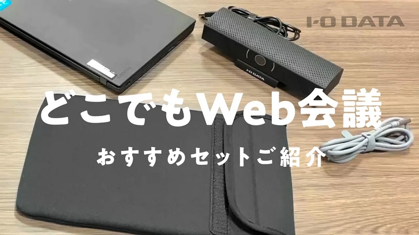 どこでもWeb会議セット　LCD-CF131XDB-M　USB-AIOC1