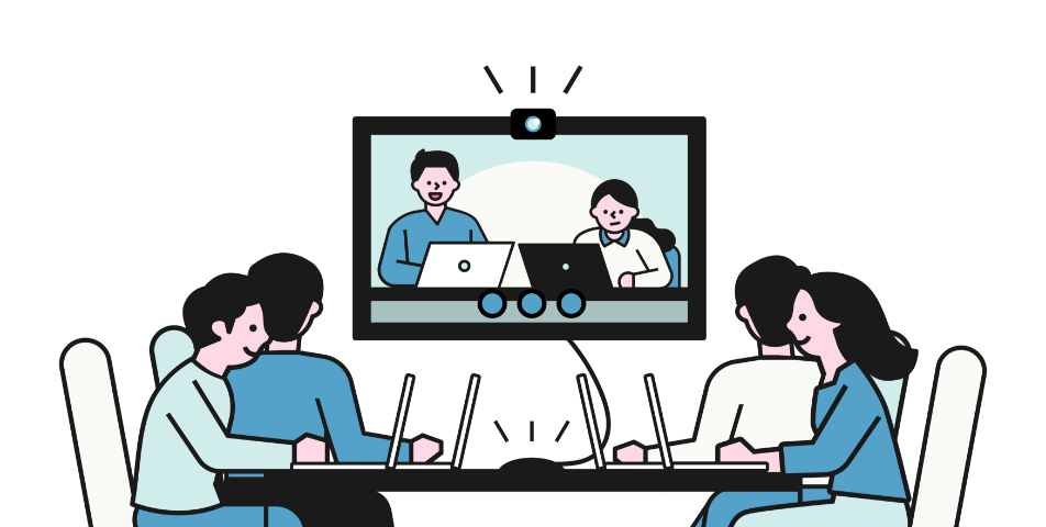 カメラとスピーカーフォンでWeb会議を導入