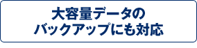 大容量データのバックアップにも対応