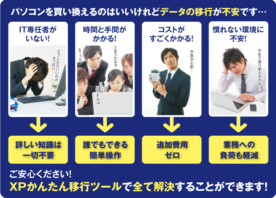 パソコンを買い換えるのはいいけれどデータの移行が不安です・・・