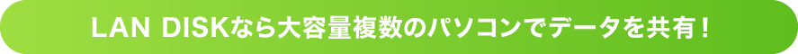 LANDISKなら大容量複数のパソコンでデータを共有！