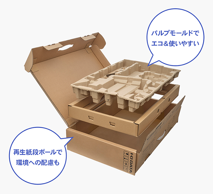 パルプモールド＆再生紙の段ボール