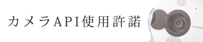 カメラAPI使用許諾