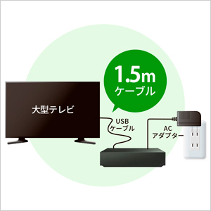 大型テレビでも配置がスムーズ