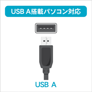 USB Standard A 搭載のパソコン対応