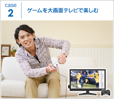 case2 ゲームを大画面テレビで楽しむ