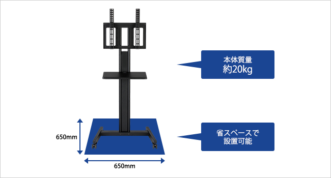 省スペースで設置できる