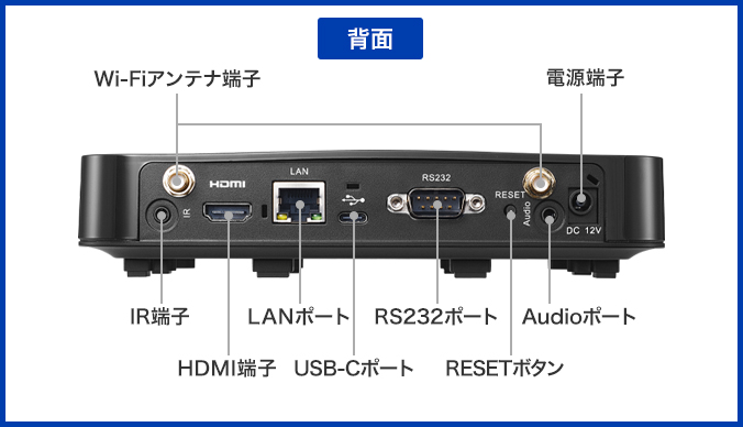 音声出力も！さまざまなインターフェイスを搭載