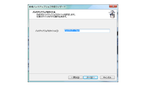 バックアップジョブの名前を入力