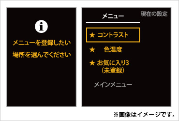 よく使う機能をお気に入り登録できる！