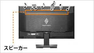 スピーカー（2W+2W：ステレオ）を本体に搭載