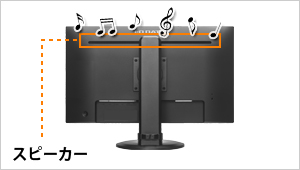 スピーカー（2W+2W：ステレオ）を本体に搭載