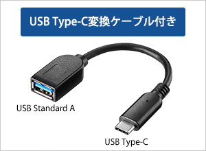 USB Aケーブルを添付