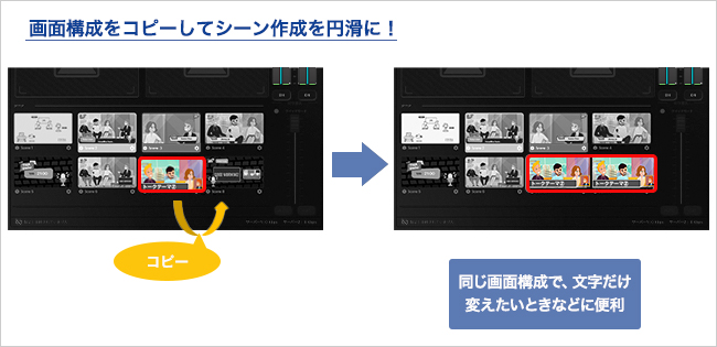 シーンのコピー（複製）機能が追加！