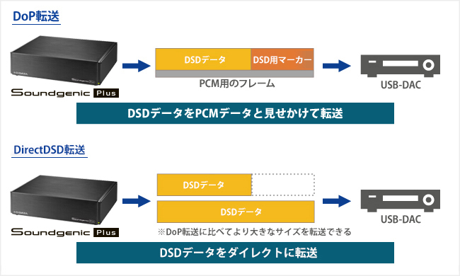 「DirectDSD」をサポート！最大DSD22.5MHzに対応