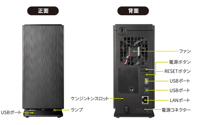 PC/タブレットNAS LANDISK HDL2-AAX2W