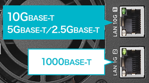 10GbE対応のLANポートを標準搭載