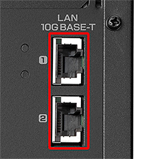 10GbE対応のLANポートを標準搭載