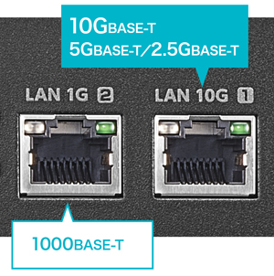 10GbE対応のLANポートを標準搭載