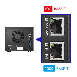 10GbE／5GbE／2.5GbEインターフェイスを標準搭載