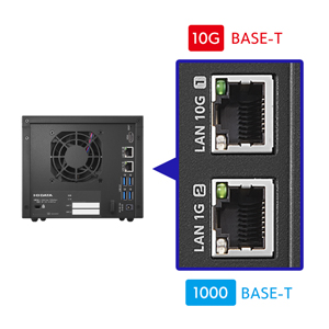 10GbE／5GbE／2.5GbEインターフェイスを標準搭載