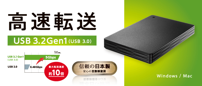 雑貨ストア広島1I-O DATA USB Lite 2.0対応 ポータブルハードディスク Gen HDPH 3.1 カクうす ミレニアム群青 1TB 1