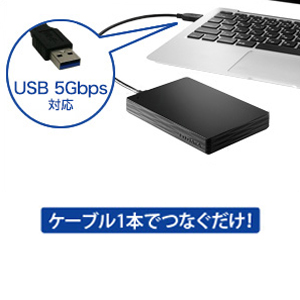 ケーブル1本でパソコンとつなぐだけ!