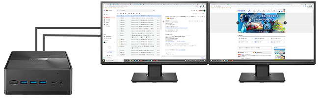 マルチディスプレイも簡単に構築できる！