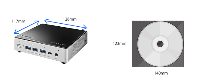 場所をとらないコンパクトな本体サイズ