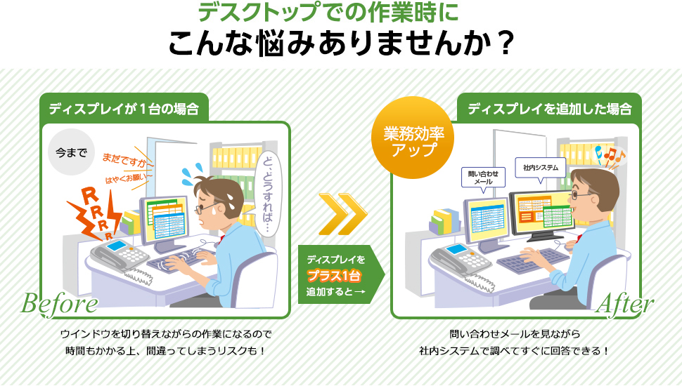 デスクトップでの作業時にこんな悩みありませんか？